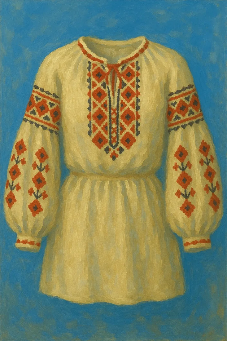Traditional embroidered Ukrainian shirt
